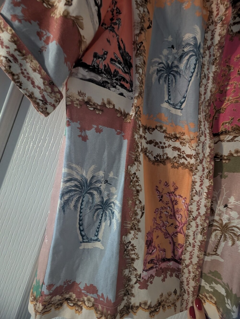 Ranna Gill Tropical Print Linen Blouse - Picture 9 of 11